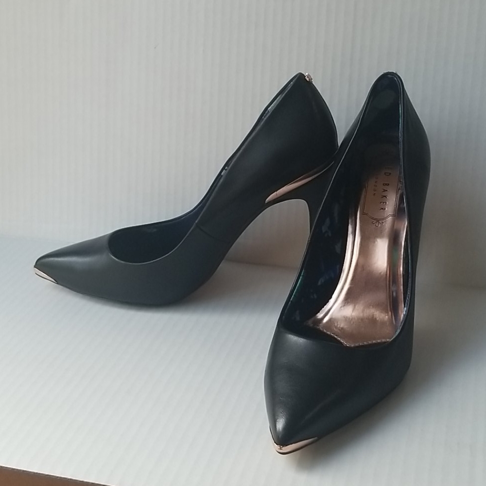SIZE 6.5/36,5 " TED BAKER LONDON LEATHER KAWAA 4 PUMP HEELS - Picture 7 of 9